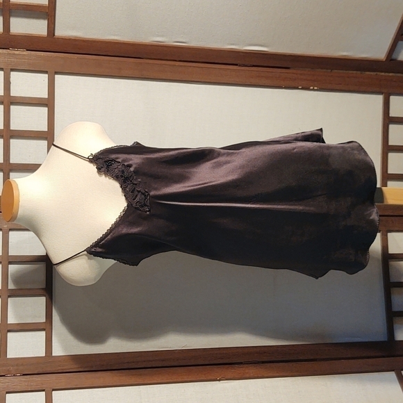 Vintage Intimate Moments Black Lace Beaded Slip Dress / Nightgown Sz M - Picture 1 of 11